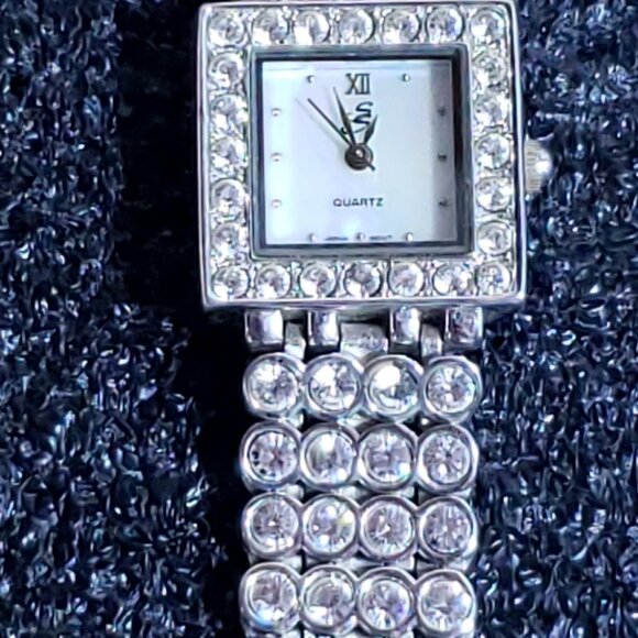 Rhinestone Watch, Vintage - Picture 2 of 3